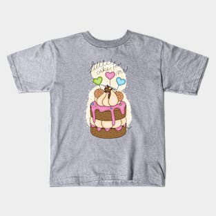 Little Cake with Hearts Kids T-Shirt